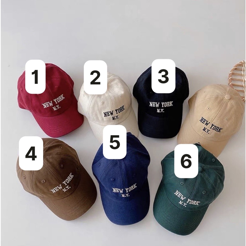 MU10 - MŨ LƯỠI TRAI NEWYORK 6 MÀU CHO NỮ