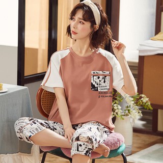 Đồ bộ nữ chất cotton mẫu lửng con chó