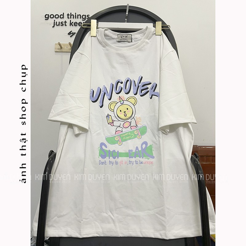 Áo Thun Uncover - Áo thun tay lỡ form rộng Unisex 38-65kg Nam Nữ [VIDEO+ẢNH THẬT]