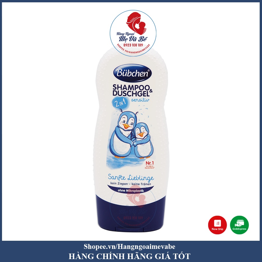 Sữa tắm cho bé, sữa tắm gội trẻ em Bubchen Kids SHAMPOO DUSCHGEL 230ml