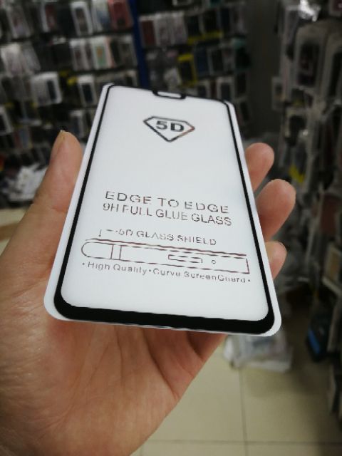 Cường lực 5D Huawei Y9 2019 Full màn Full keo tặng keo chống hở mép ( Đen )