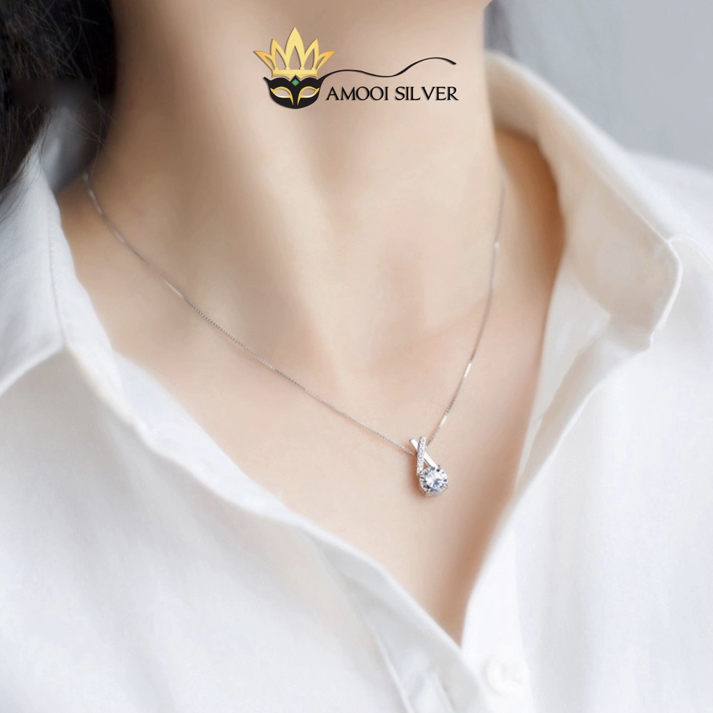 Dây chuyền bạc S925 chữ X - Amooi Silver AD17