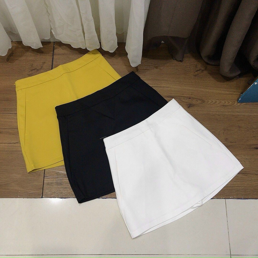 Chân váy Da chữ A lưng cao có quần trong | BigBuy360 - bigbuy360.vn