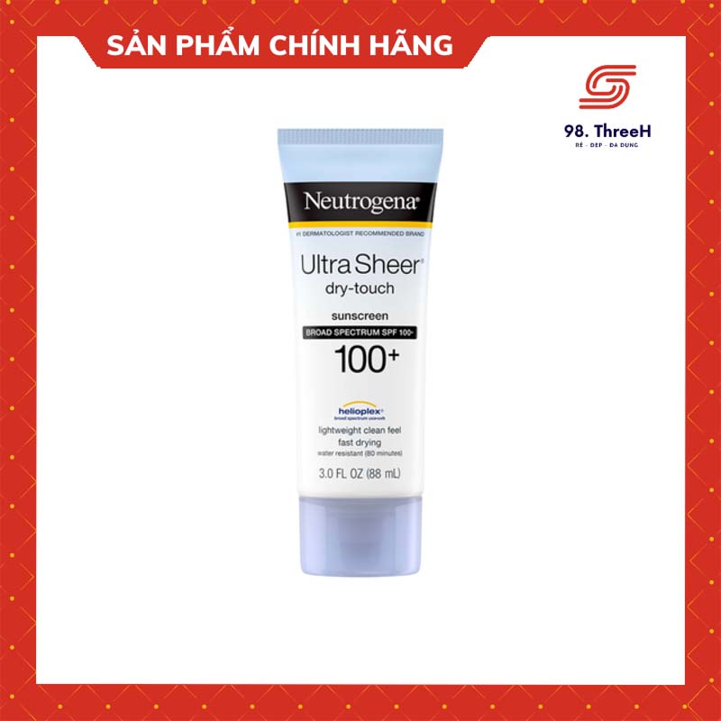 Kem chống nắng Neutrogena Ultra Sheer Dry Touch SPF 100 (88ml) - 98.ThreeH Cosmetic