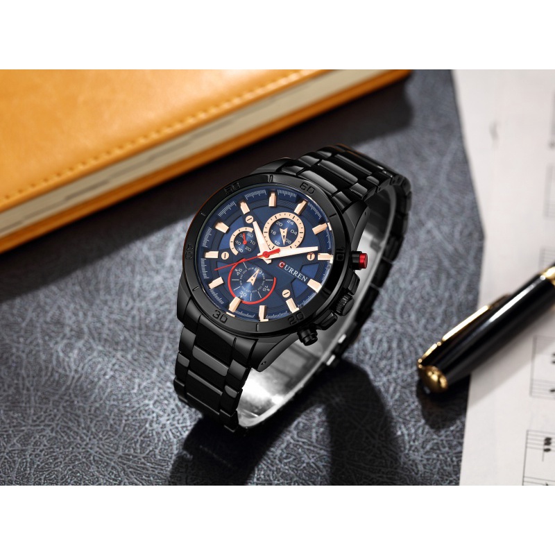 ĐỒNG HỒ NAM CURREN 8275 CAO CẤP, DÂY THÉP KHÔNG GỈ