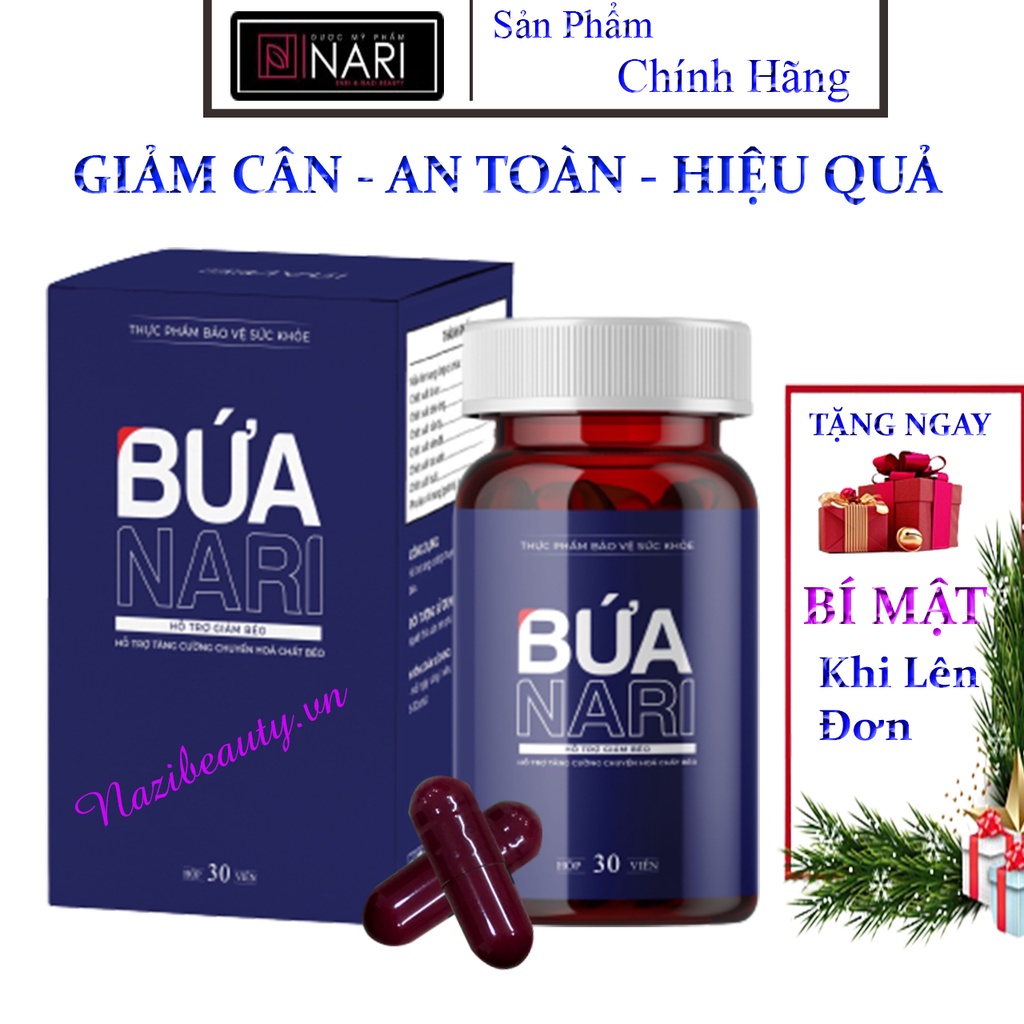 Viên Uống Giảm Cân Chính Hãng Bứa Nari An Toàn Hiệu Quả Hộp 30 Viên