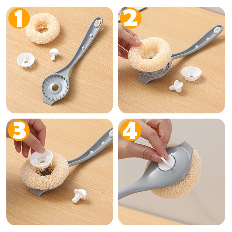 Cọ Vệ Sinh Nhà Bếp Có Tay Cầm Dài Tiện Dụng