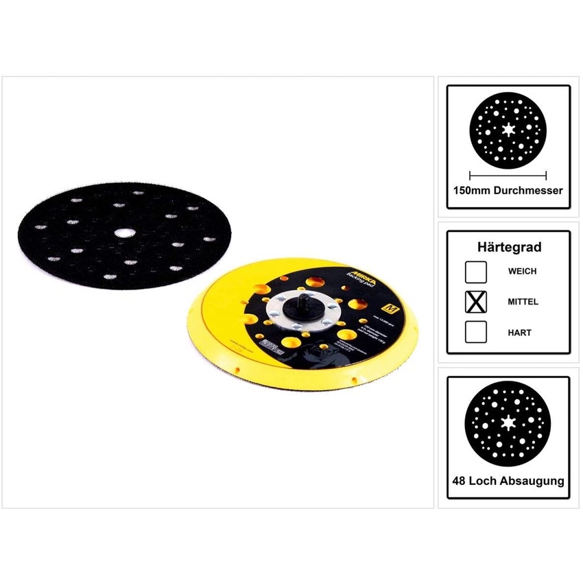 8292605011 Đế chà nhám tròn Mirka 150mm  thay cho máy ROS650DB PROS650DB Phụ kiện máy chà khô SONQUANGPHU8856