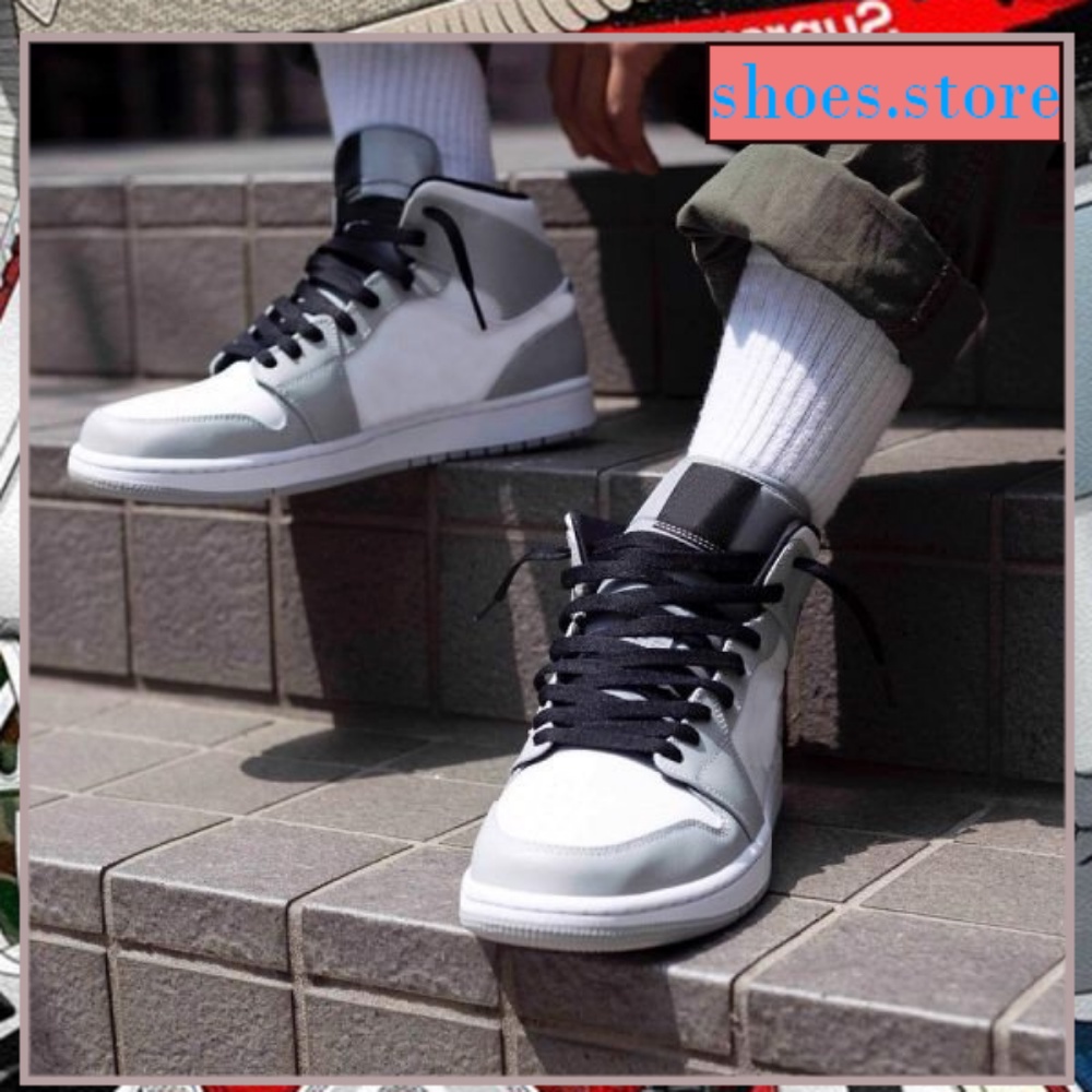 Giày Jordan Cổ Cao Nam Nữ, Giày JD Jordan 1 High Xám Cổ Cao Thời Trang Full Box | BigBuy360 - bigbuy360.vn