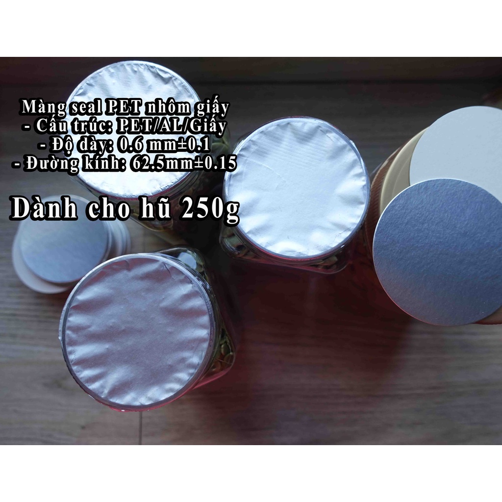 100 cái Màng seal nhôm dành cho hũ 500g và hũ 250g