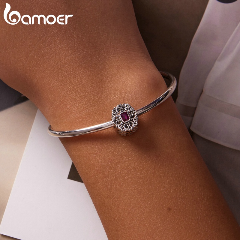 Hạt phụ kiện BAMOER SCC2151 bạc 925 4 phong cách cổ điển dùng làm trang sức diy