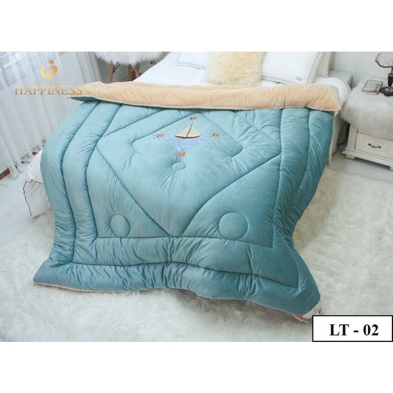 🌈video thật💕Chăn lông thỏ cao cấp 2mx2m2- 4,3kg-4,5kg hãng Happiness Việt Nam ❤️