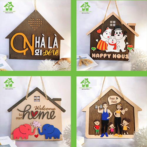 🚀FREESHIP 50k🚀BẢNG GỖ TRANG TRÍ PHÒNG - Bảng gỗ decor chủ đề NGÔI NHÀ siêu đẹp, siêu chất
