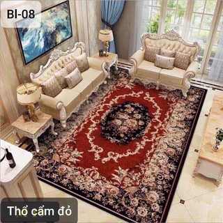 Thảm Sàn Bali Trải Sàn Trang Trí Cao Cấp 1m6 x 2m3 - Thảm Lì Bali Hàng Đẹp ( Mặt Sau Chống Trơn Trượt)