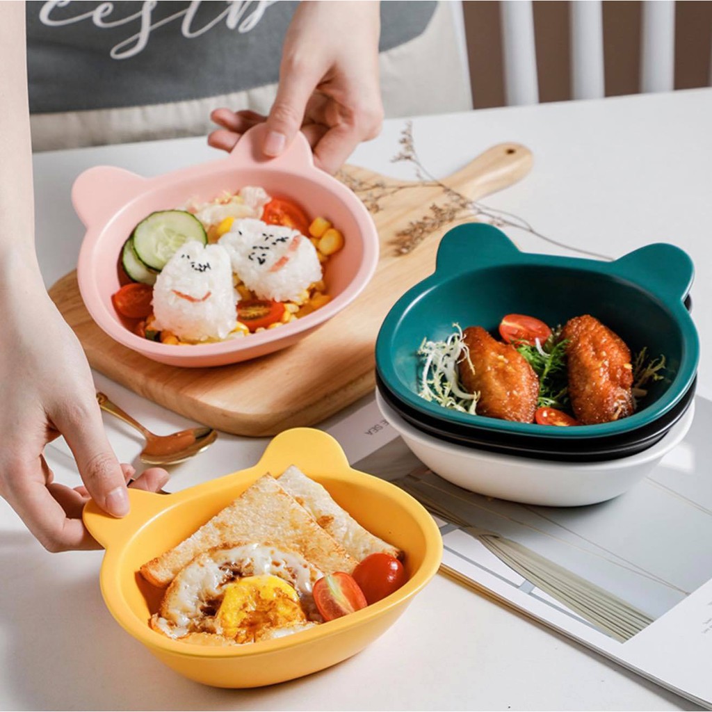 Chén gốm sứ hình gấu dễ thương cho bé
