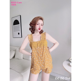 Đồ Bộ Đùi Xô Lụa Sát Cánh K632 - Đồ Bộ Suli