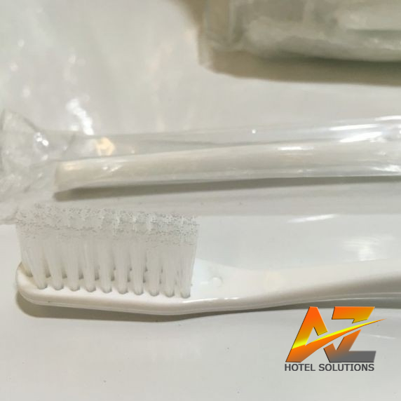 Bàn chải giá rẻ cho nhà nghỉ khách sạn cán nhựa màu trắng