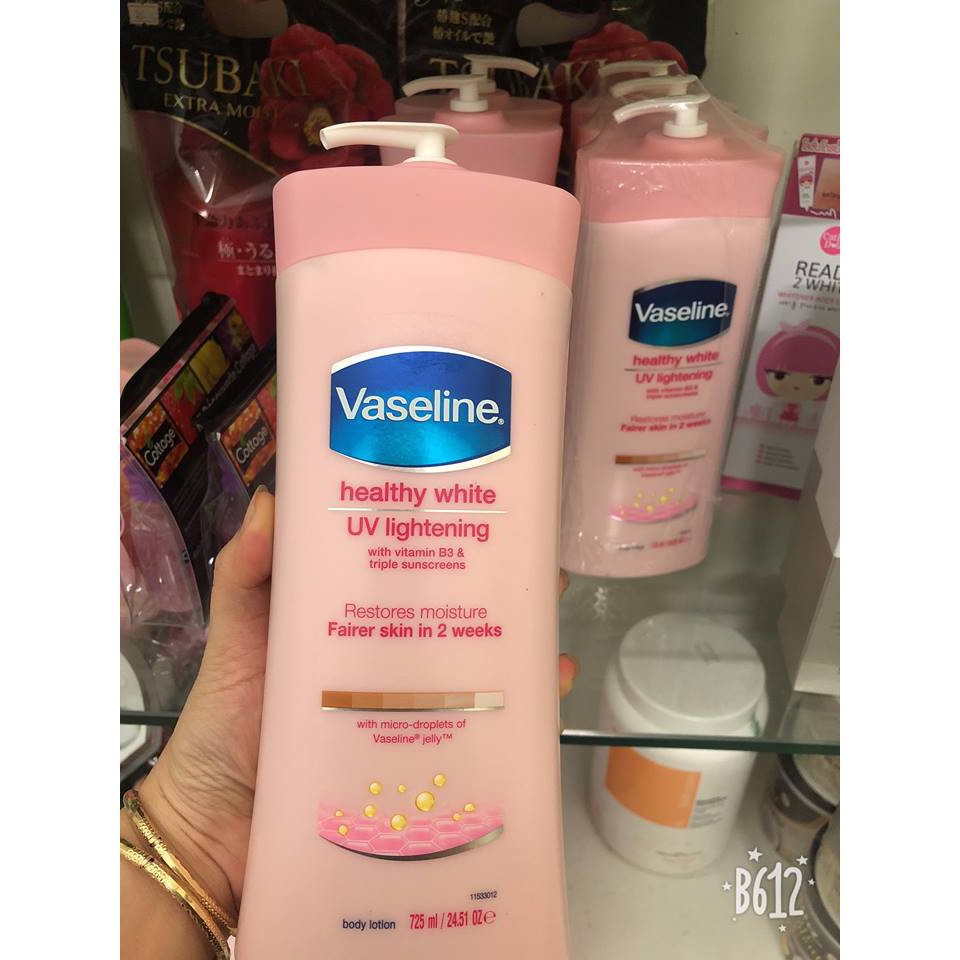 Sữa dưỡng thể Vaseline Healthy White UV Lightening 725ml