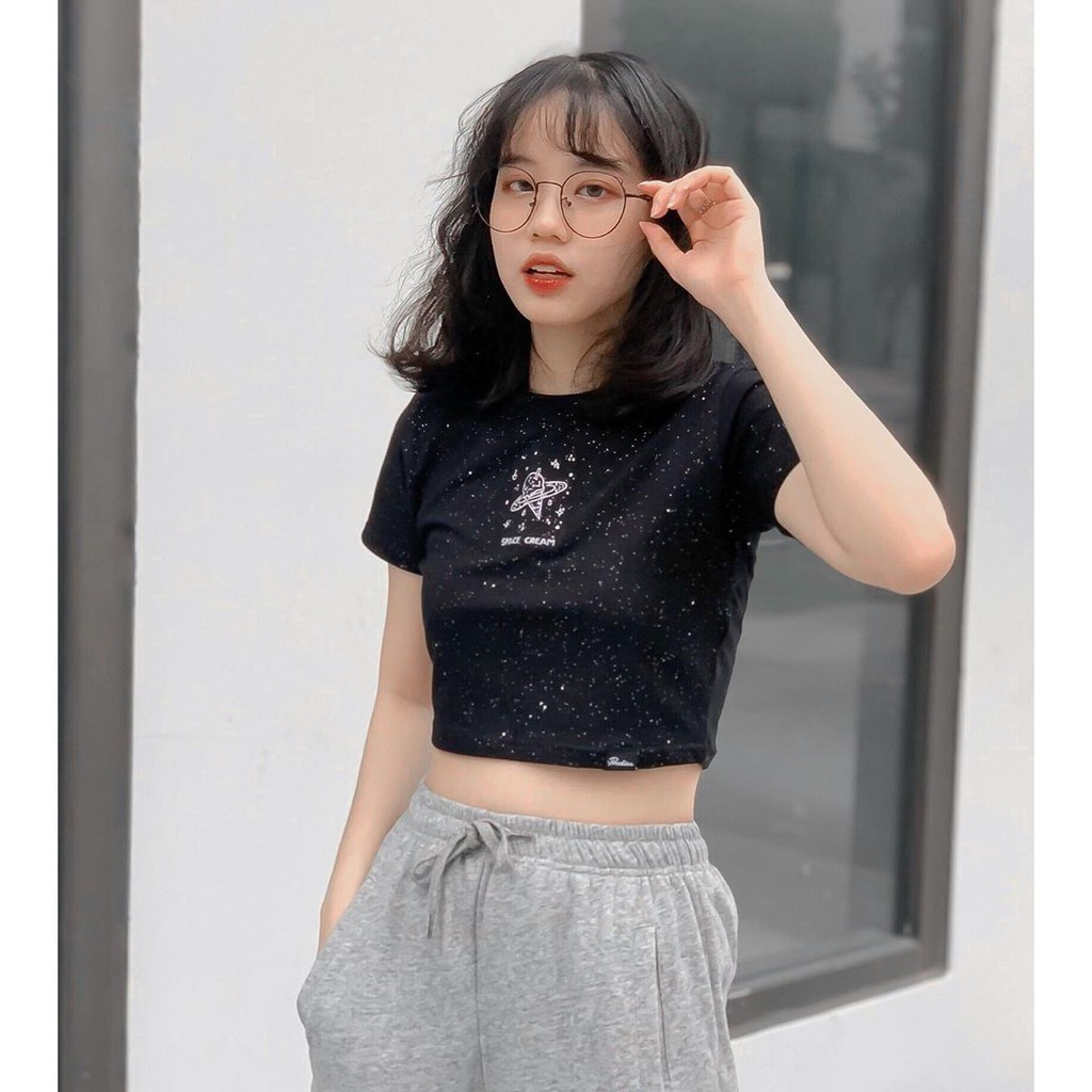 ÁO CROP TOP SPACE CREAM - CROPTOP NHŨ BODY HOT