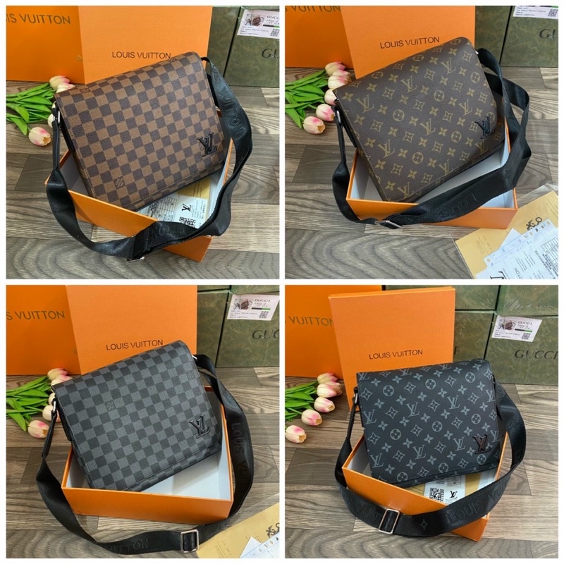 Túi cặp đeo chéo Lv nam district messenger Spsl Fullbox size 26