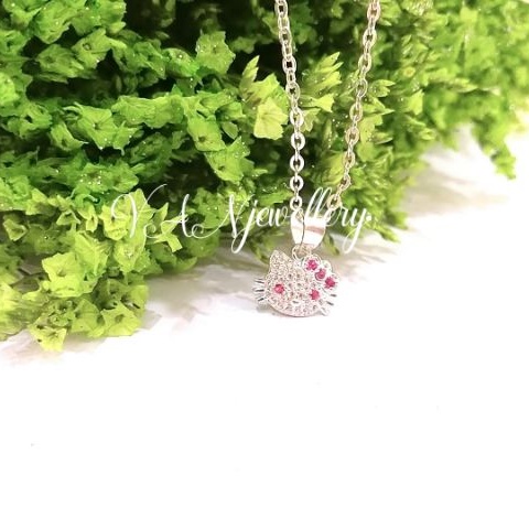 Dây chuyền bạc Dây Mèo Hello Kitty dễ thương cho bé bạc ta Van Jewelry V10573