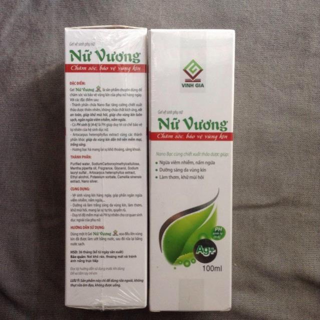 Gel vệ sinh phụ nữ Nữ Vương (100ml) –Hỗ trợ làm sạch và chống viêm vùng kín