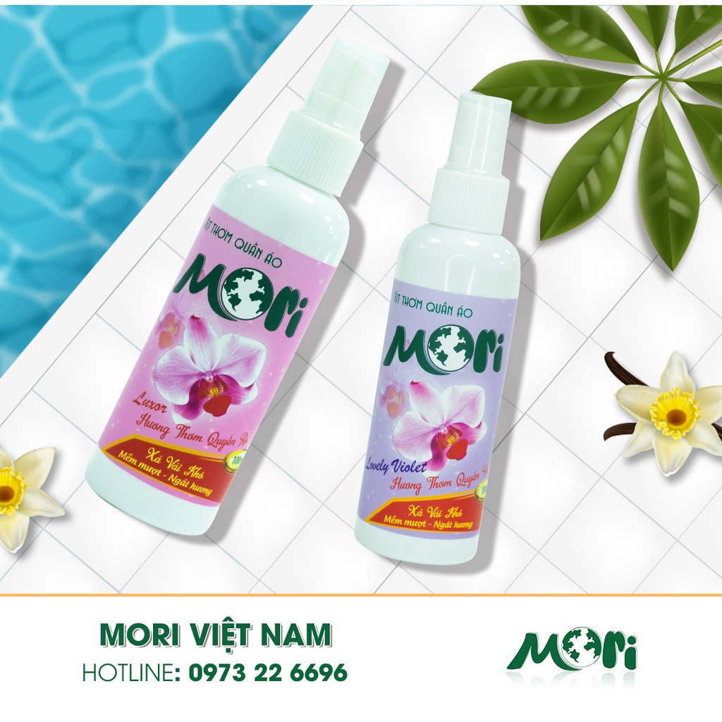 Xịt thơm quần áo Mori, khử mùi ẩm mốc, tiện lợi giúp quần áo thơm ngát cả ngày_100ML