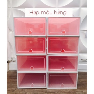 Combo 10 Hộp Đựng Giày Nắp Nhựa Cứng, Tủ Đựng Giày Kệ Để Giày Thông Minh Tiện Lợi Tặng Kèm Gói Hút Ẩm