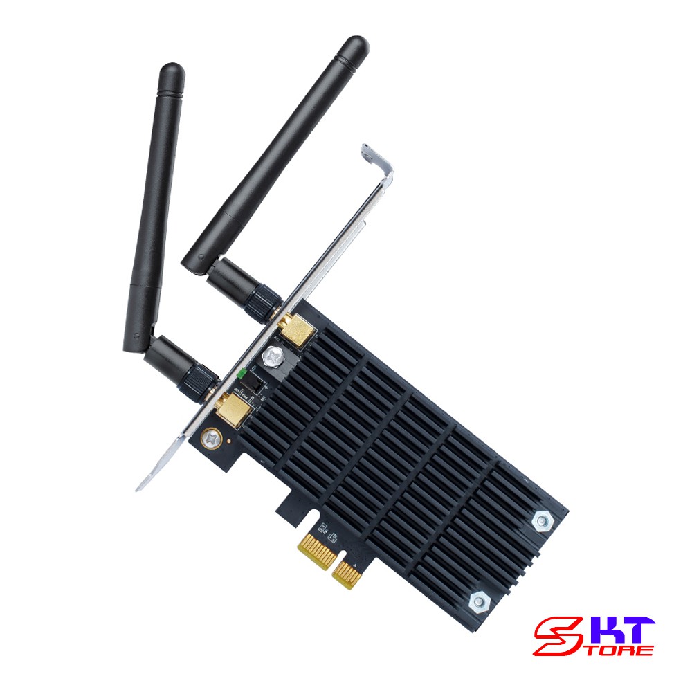 Card Mạng Thu Sóng Wifi PCI Express Tp-Link Archer T6E Băng Tần Kép Chuẩn AC Tốc Độ 1300Mbps - Hàng Chính Hãng