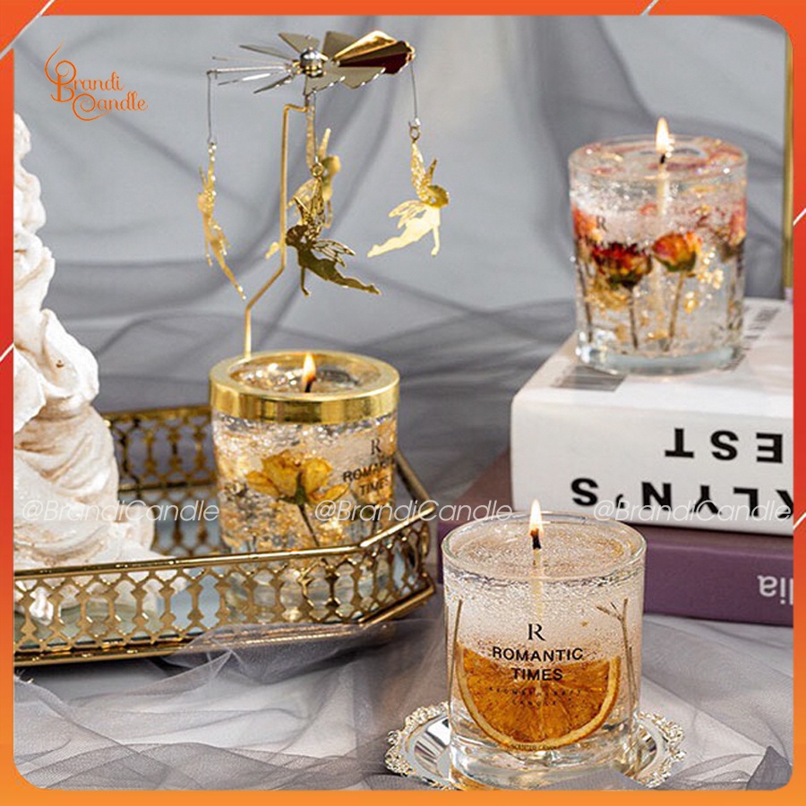 Ớ Nến trang trí jelly hoa khô hũ thủy tinh trong suốt không khói bán  170,000đ | Namk shop 1k