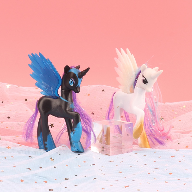 Chú Ngựa Pony 12CM Nhiều Màu Sắc Sáng Tạo Trang Trí Bánh Kem
