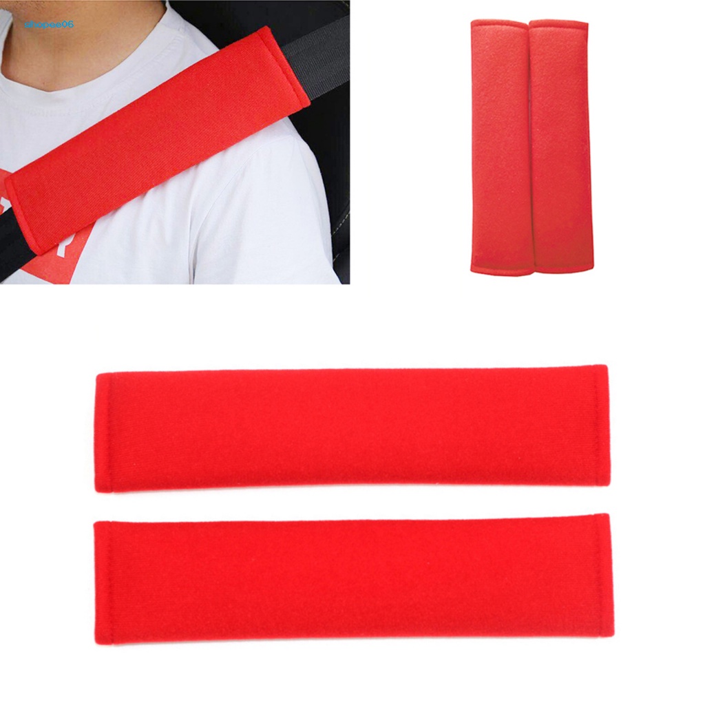 Bộ 2 Miếng Đệm Vai Mềm Mại Nhiều Màu Gắn Dây Đai An Toàn Xe Hơi