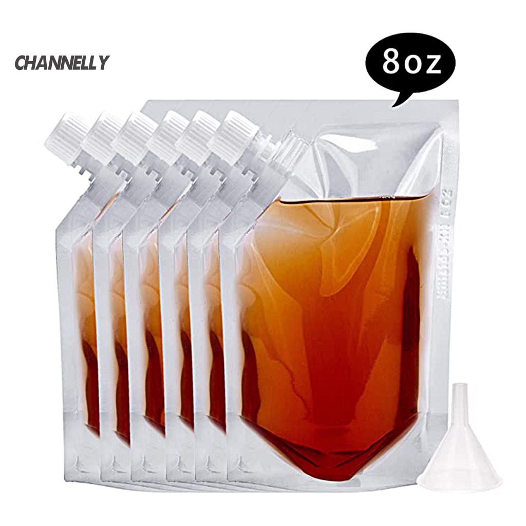 Channelly Túi Đựng Nước Uống / Nước Ép / Nước Trái Cây Có Phễu Chống Rò Rỉ