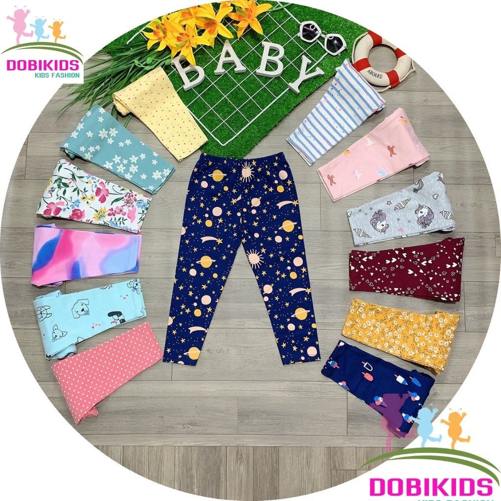 [7-10kg] Quần Legging Cho Bé Gái Set 3Cai Thun Cotton Xuất Mềm Co Giãn (7-10kg)