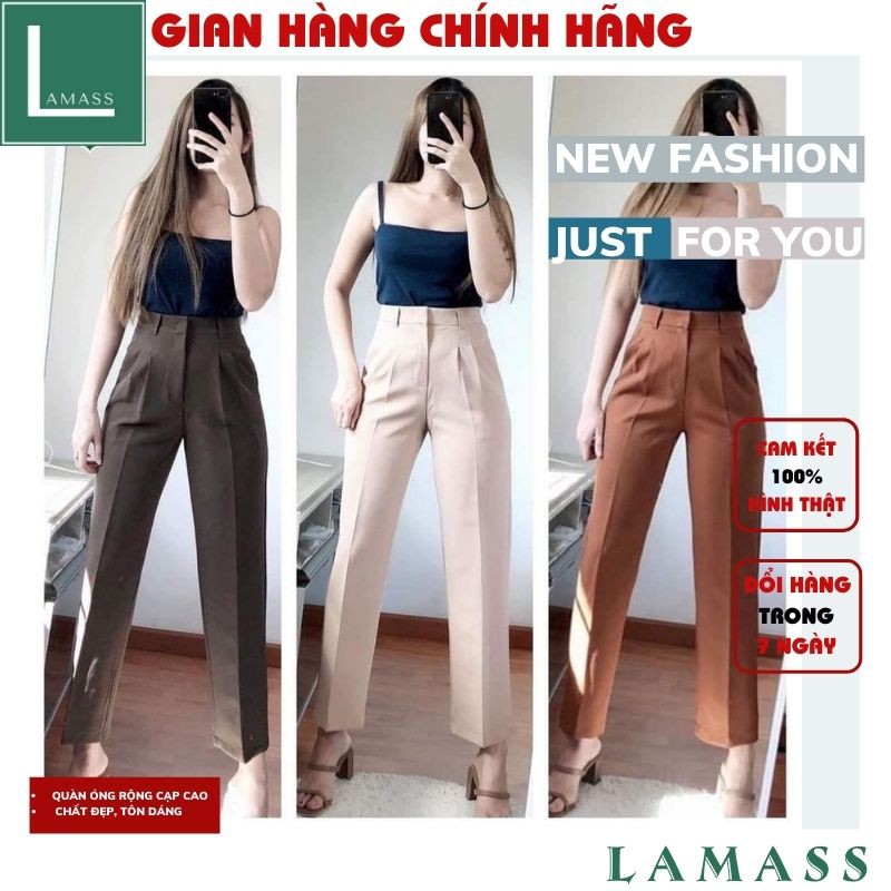Quần vải ống rộng nữ 🌺quần ống rộng nữ 💚quần tây nữ công sở -phong cách thời trang hàn quốc,LAMASS | BigBuy360 - bigbuy360.vn