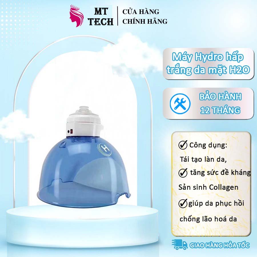 Máy Hydro Hấp Trắng Da Mặt H2O Dưỡng Ẩm Cấp Oxy Chính Hãng Bảo Hành 12 Tháng,