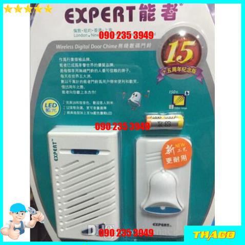 CHUÔNG CỬA KHÔNG DÂY EXPERT 12 Kiểu Chuông 150m Đsg