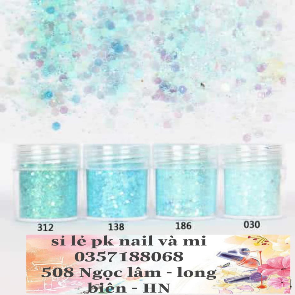 Nhũ kim tuyến 3d rắc móng