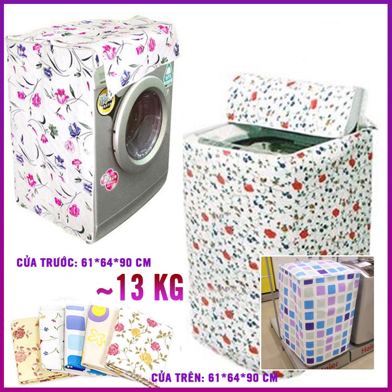 Áo trùm máy giặt ngoài trời cao cấp 2 lớp dành cho máy giặt cửa trước, cửa trên 9 STORE 13kg trở xuống