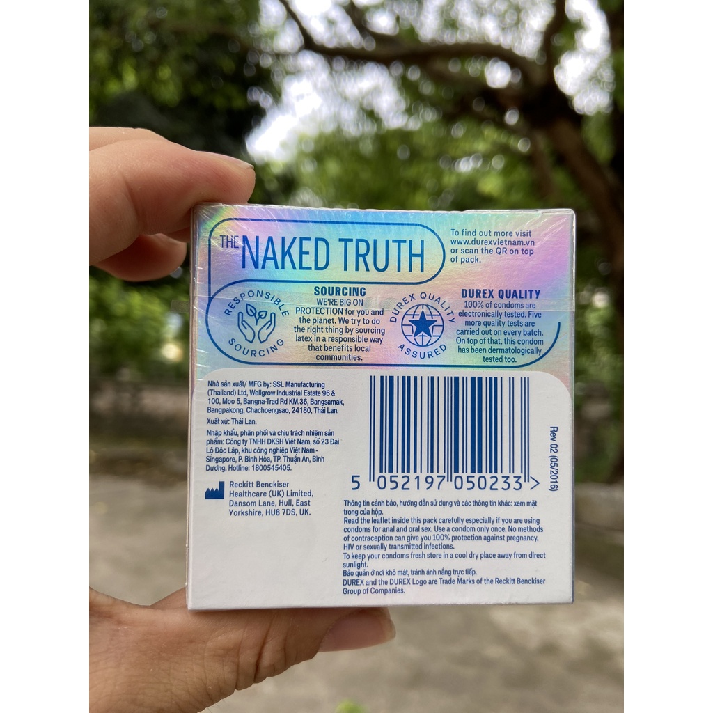 BAO CAO SU DUREX INVISIBLE EXTRA THIN EXTRA SENSITIVE HỘP 3 cái