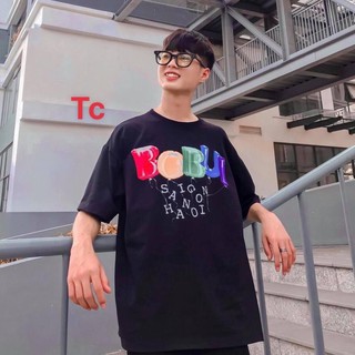áo thun BOBUI unisex nam nữ tay lỡ fom rộng