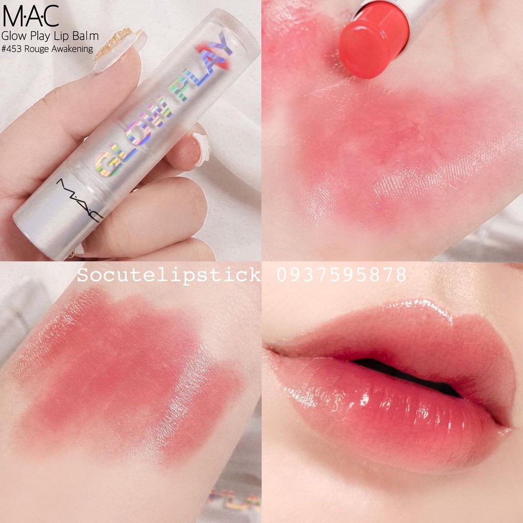 Son Dưỡng MAC Glow Play Lip Balm Mới 2020 Màu Rouge Awakening