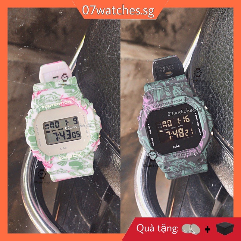 [watches.sg] G.S 5600 Vuông Dây Phối Hoạ Tiết mới HOT cho nam và nữ