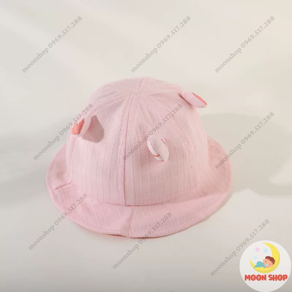 Mũ Bé Gái Hình Chú Mèo Đáng Yêu Cho Bé Từ 3 - 12 Tháng Tuổi Vòng Đầu 46 - 48 Cm