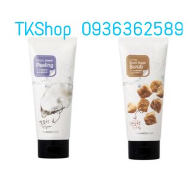 Tẩy da chết The FaceShop ( Ngọc trai, Mật ong đường đen) 120ml - Hàn Quốc.
