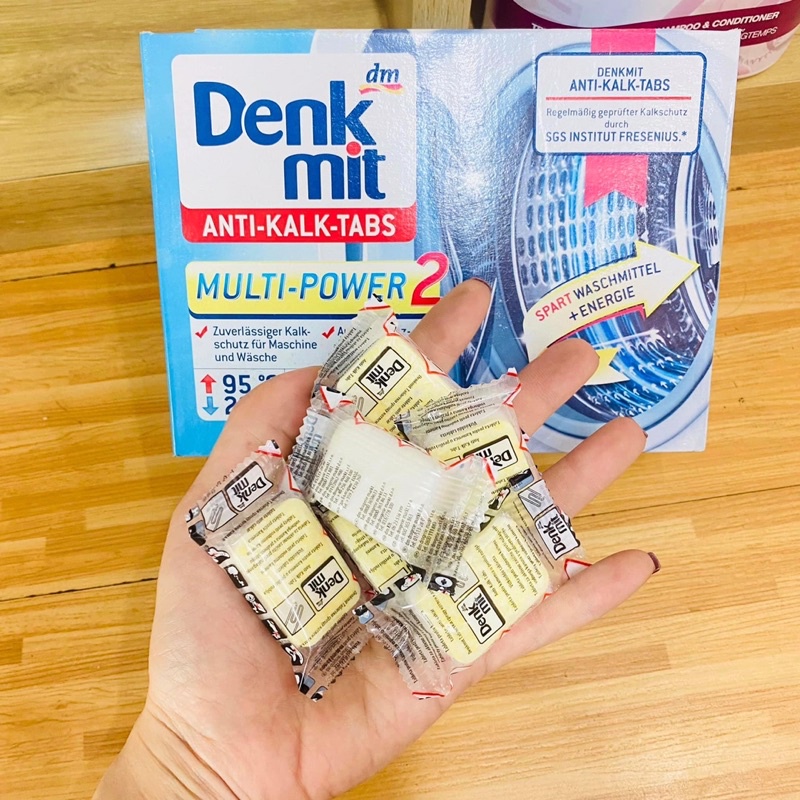 Viên Tẩy Lồng Giặt Denkmit Đức CHIA LẺ Tẩy Sạch Cặn Bám, Loại Bỏ Nấm Mốc An Toàn, Hiệu Quả