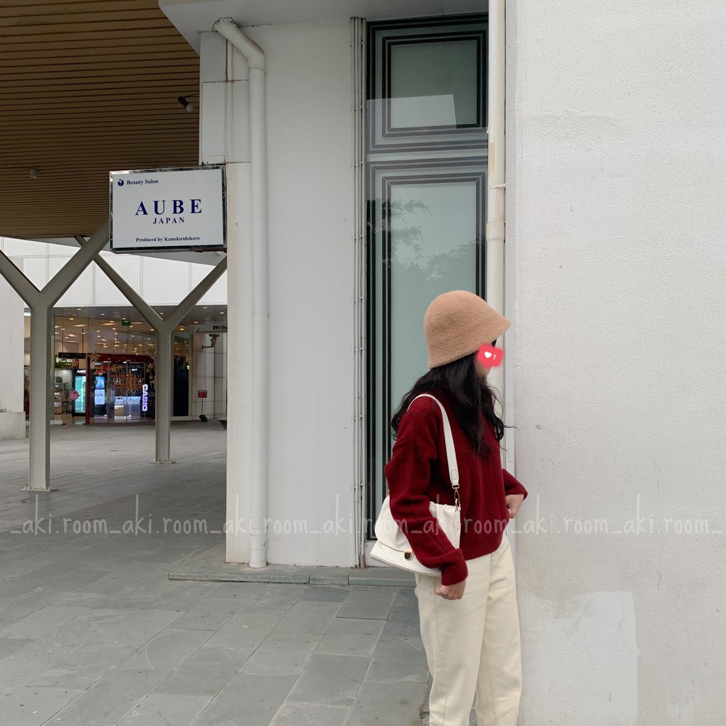 Mũ bucket tròn lông mịn