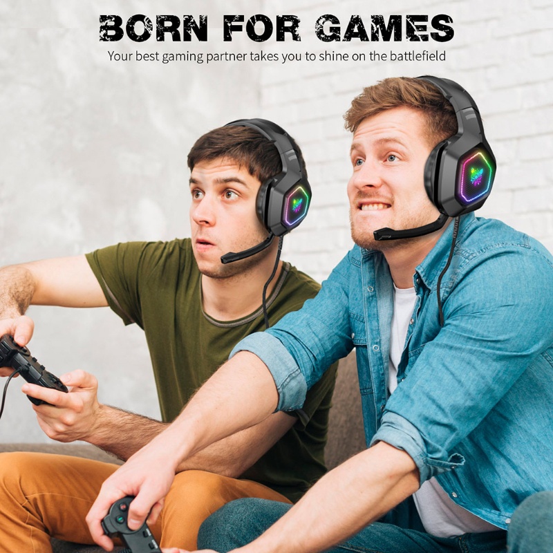 Tai Nghe Chụp Tai zzz Chống Tiếng Ồn Có Đèn LED Dùng Để Chơi Game / Laptop / PC
