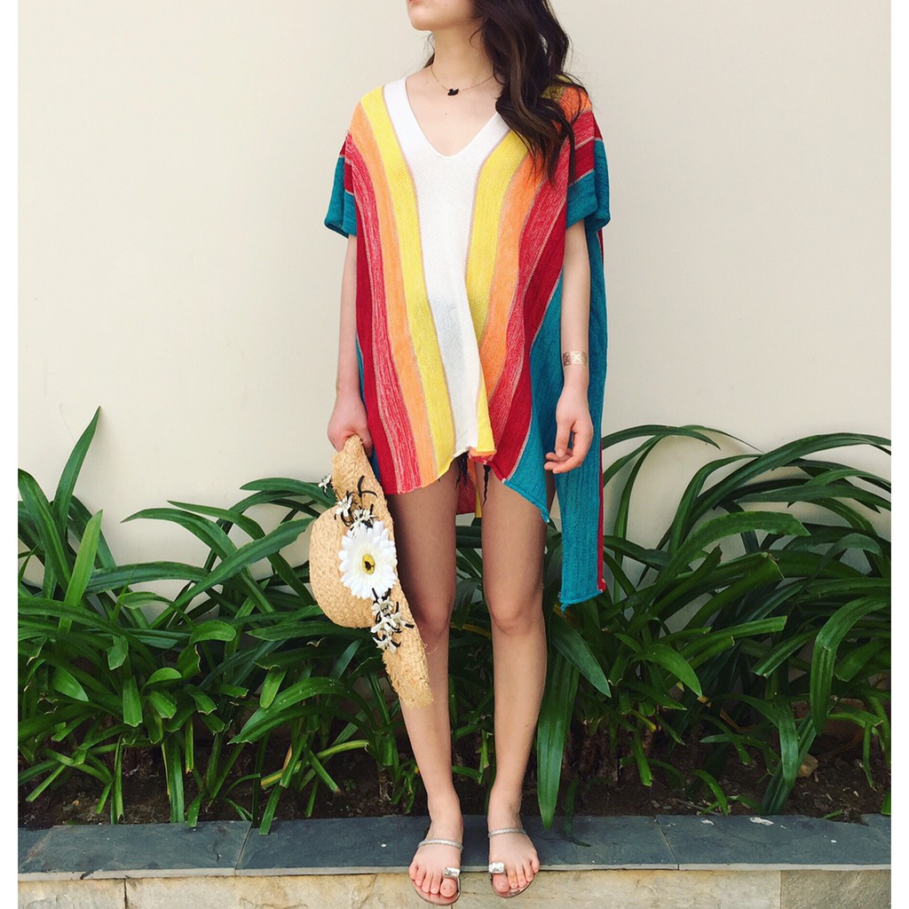 Áo Len Boho Màu Cầu Vồng - MUOJ | BigBuy360 - bigbuy360.vn