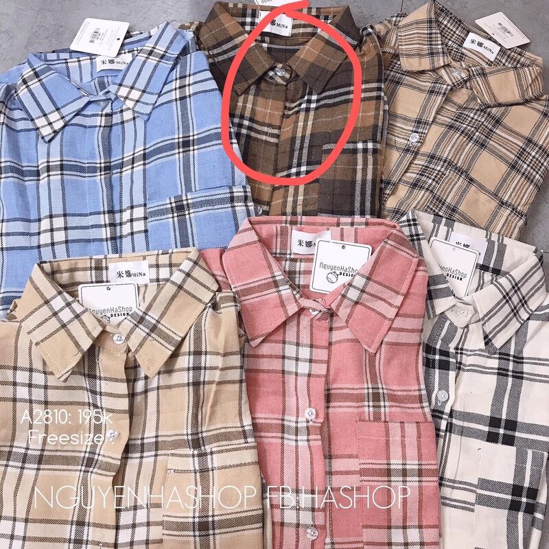 Áo sơ mi kẻ fom rộng unisex nhiều màu fom thụng